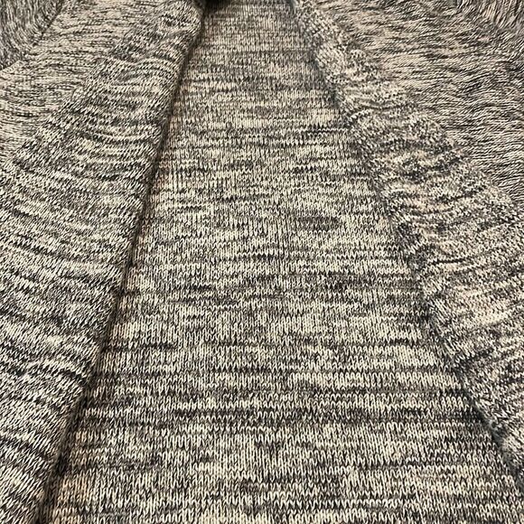 Tahari- Marled Knit Hooded Longline Open-Front Cardigan in Grey- Size S - Picture 7 of 8